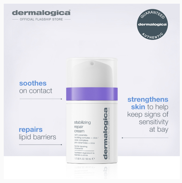 dermalogica stabilizing repair cream, strengthens, soothes, repairs - menguatkan, melegakan, membaiki kulit | Shopee Malaysia