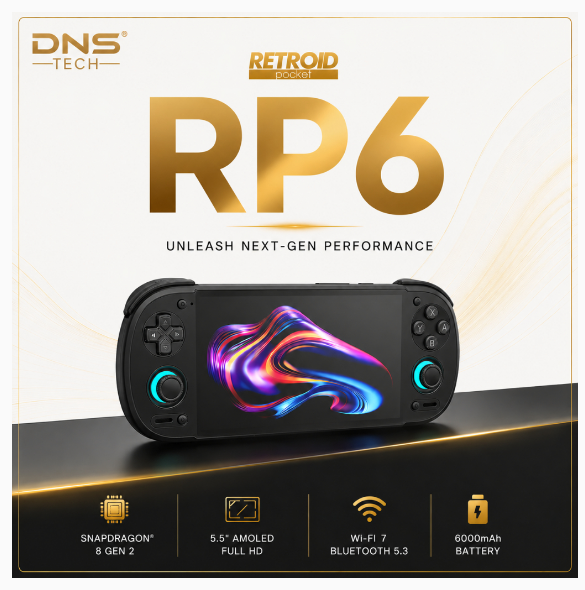 RETROID POCKET 6 Handheld Gaming Console RP6 RAM 8GB + 128GB 3D Hall Stick Snapdragon 8 Gen 2 | Shopee Malaysia