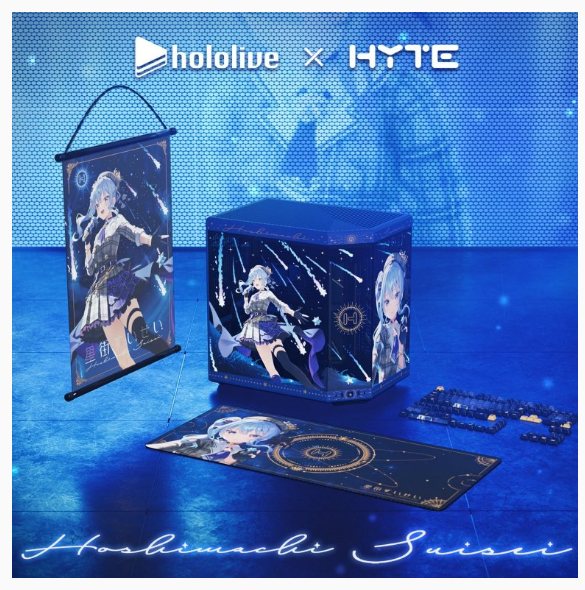 [PO - Limited] hololive x HYTE Hoshimachi Suisei Keycap and Desk Pad Bundle Y70 Case | Shopee Malaysia