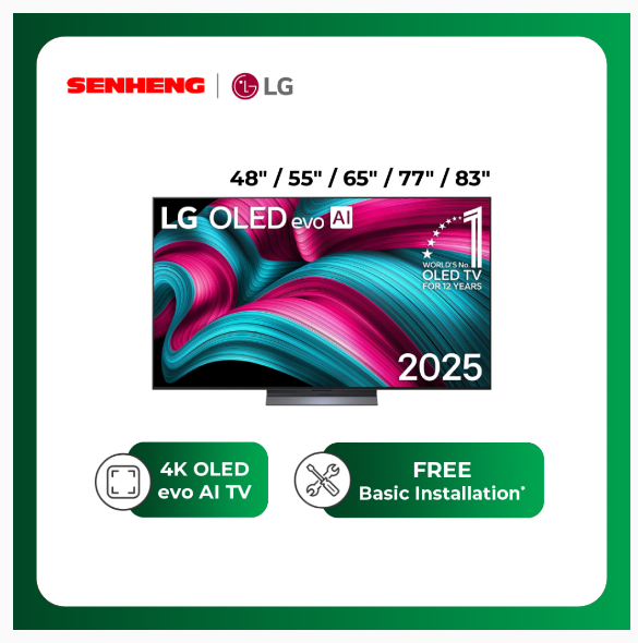 LG OLED evo AI TV C5 144Hz Gaming Mode Dolby Vision & HDR10 4K (2025) 48" 55" 65" 75" 83" Televisyen | Shopee Malaysia