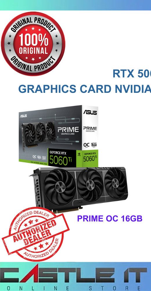 Asus RTX 5060 Ti OC 16GB TUF GAMING / PRIME 8GB GDDR7 GPU Graphics Card NVIDIA Ray Tracing DLSS 3 | Shopee Malaysia