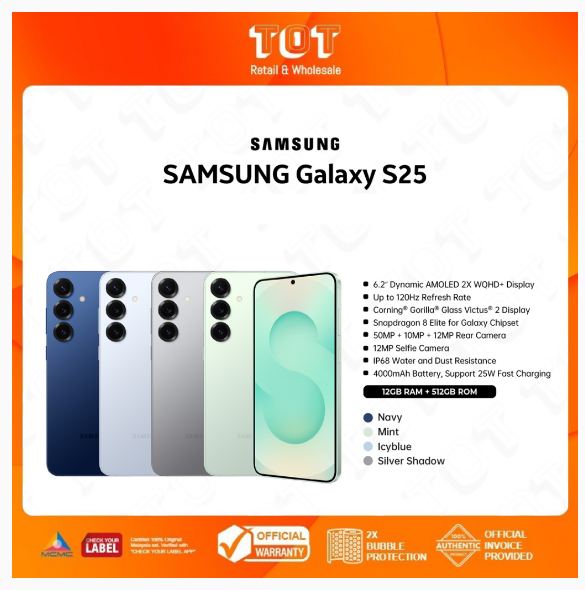 SAMSUNG Galaxy S25 Ultra / Galaxy S25+ / Galaxy S25 5G | Original Malaysia New Set | 1 Year Warranty