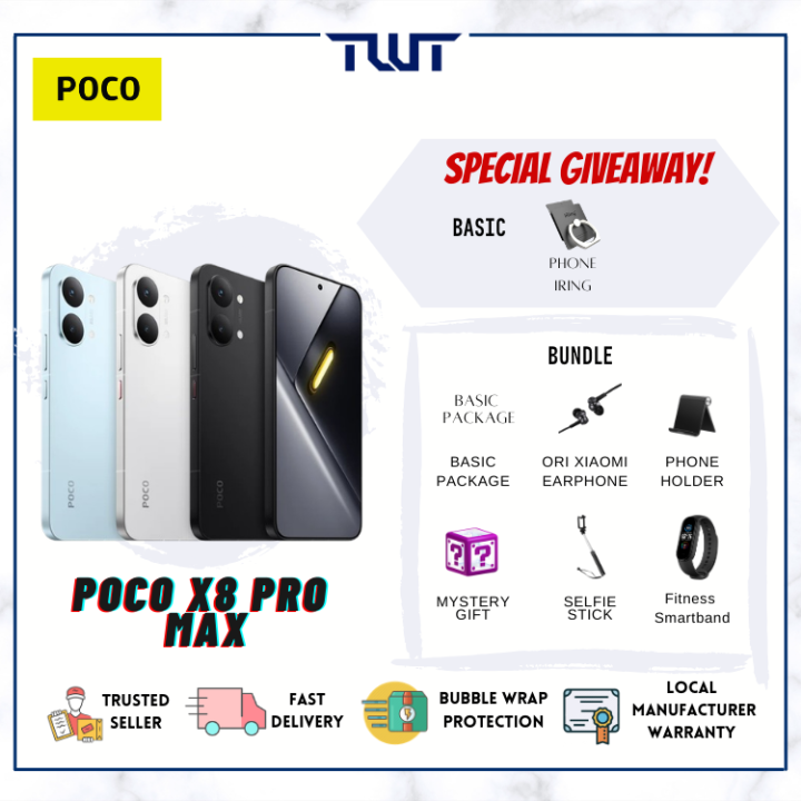 Ready stock - POCO X8 PRO MAX 5G (12GB+256GB/12GB+512GB) [1 Year Xiaomi Malaysia Warranty]