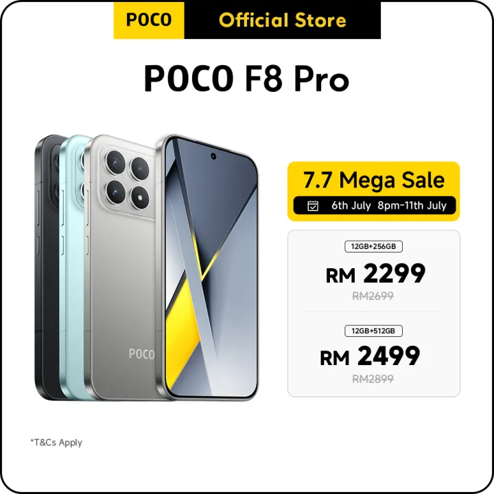 POCO F8 Pro | Snapdragon® 8 Elite, 6210mAh battery, 100W Charging, Sound by Bose | Lazada Malaysia