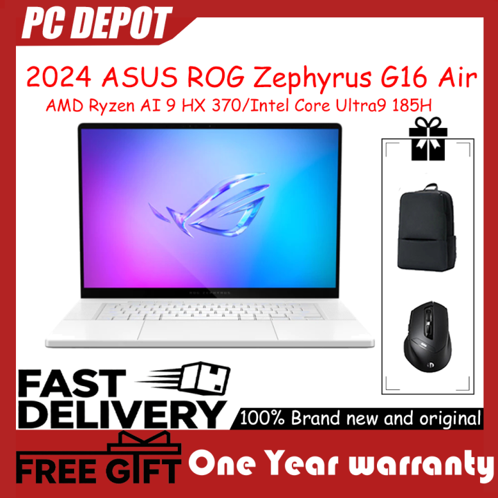 【ASUS Local Warranty】 ASUS ROG Zephyrus G16 Air 2024 Gaming Laptop|AMD Ryzen AI 9 HX 370/Intel Core Ultra9 185H/ RTX 4070/4060|16"inchs 2.5K 240Hz OLED Screen|Win11|ROG Gaming Laptop | ASUS Laptop