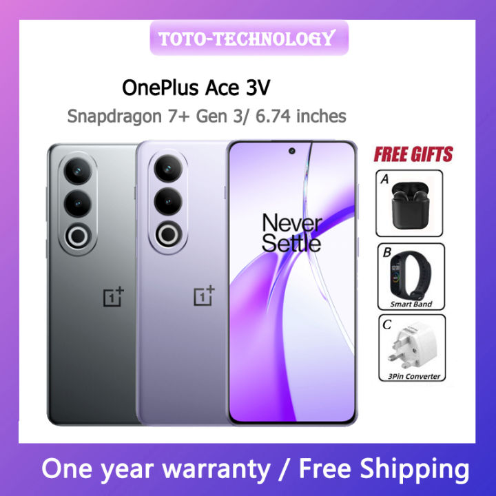 OnePlus Ace 3V Snapdragon 7+ Gen 3/ 6.74 inches Dual SIM SmartPhone / 5500 mAh 100W wired NFC AMOLED | Lazada Malaysia