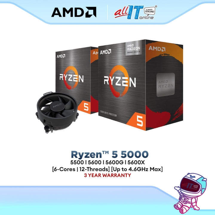 AMD Ryzen 5 5500 / 5600 / 5600G / 5600X / 5600XT AM4 Processor (6-Cores/12-Threads) | AMD Ryzen 5 5000 Series | Lazada Malaysia