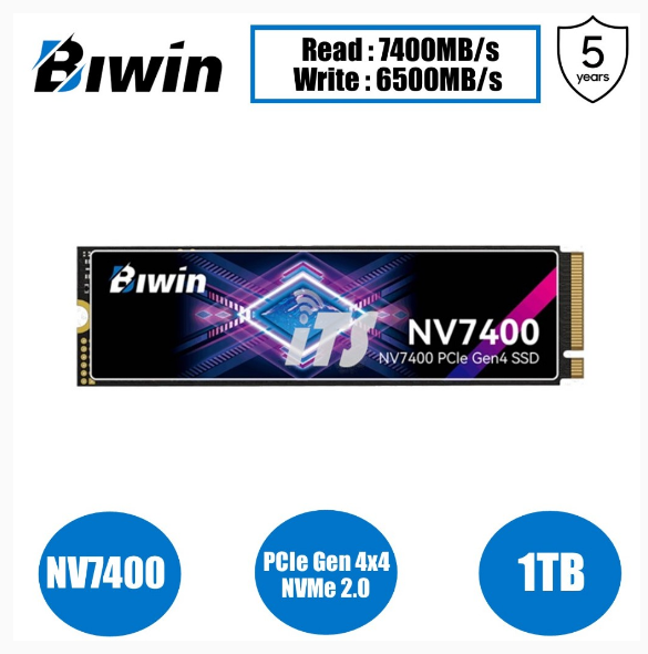 Biwin Black Opal NV7400 PCIe 4x4 NVMe 2.0 SSD (1TB) | Shopee Malaysia