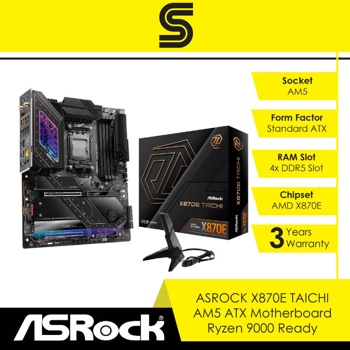 ASROCK X870E TAICHI AM5 ATX Motherboard | Lazada Malaysia