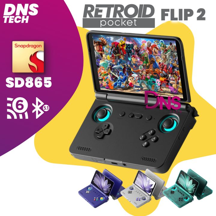 Retroid Pocket Flip 2 Gaming Handheld Console Snapdragon SD865 Android 13 AMOLED 1080P WiFi6 Bluetooth5.1 | Lazada Malaysia