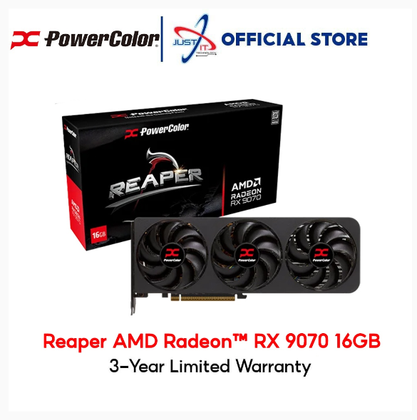 POWERCOLOR REAPER AMD Radeon RX 9070 16GB GDDR6 GRAPHICS CARD ( RX9070 16G-A ) | Shopee Malaysia