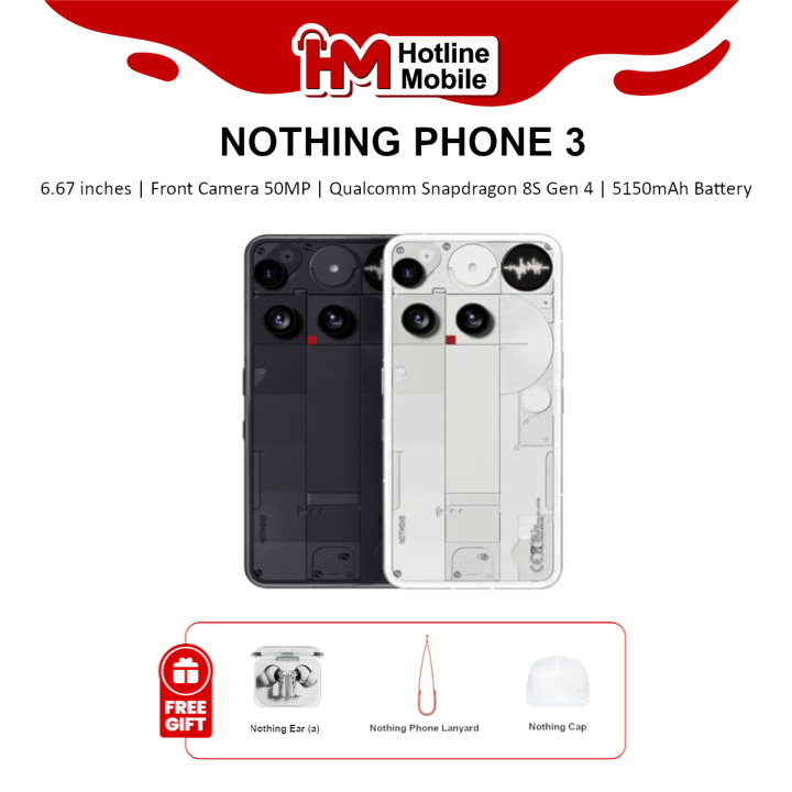 Nothing Phone 3 Smartphone (12GB RAM+256GB ROM) | Original Nothing Malaysia | Lazada Malaysia