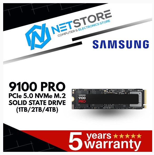 SAMSUNG 9100 PRO PCIe 5.0 NVMe M.2 SOLID STATE DRIVE (1TB/2TB/4TB) | Shopee Malaysia