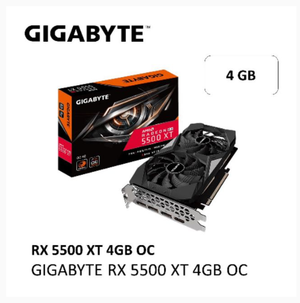 GIGABYTE RX 5500 XT OC 4GB GDDR6 GRAPHIC CARD | Shopee Malaysia
