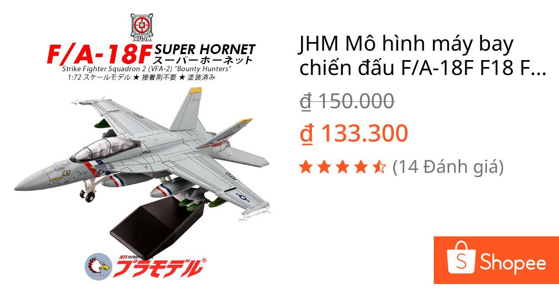JHM Mô hình máy bay chiến đấu F/A-18F F18 F 18 Super Hornet 'Bounty Hunter' - Genuine XUJA | Shopee Việt Nam