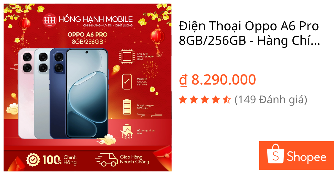 Điện Thoại Oppo A6 Pro 8GB/256GB - Hàng Chính Hãng | Shopee Việt Nam