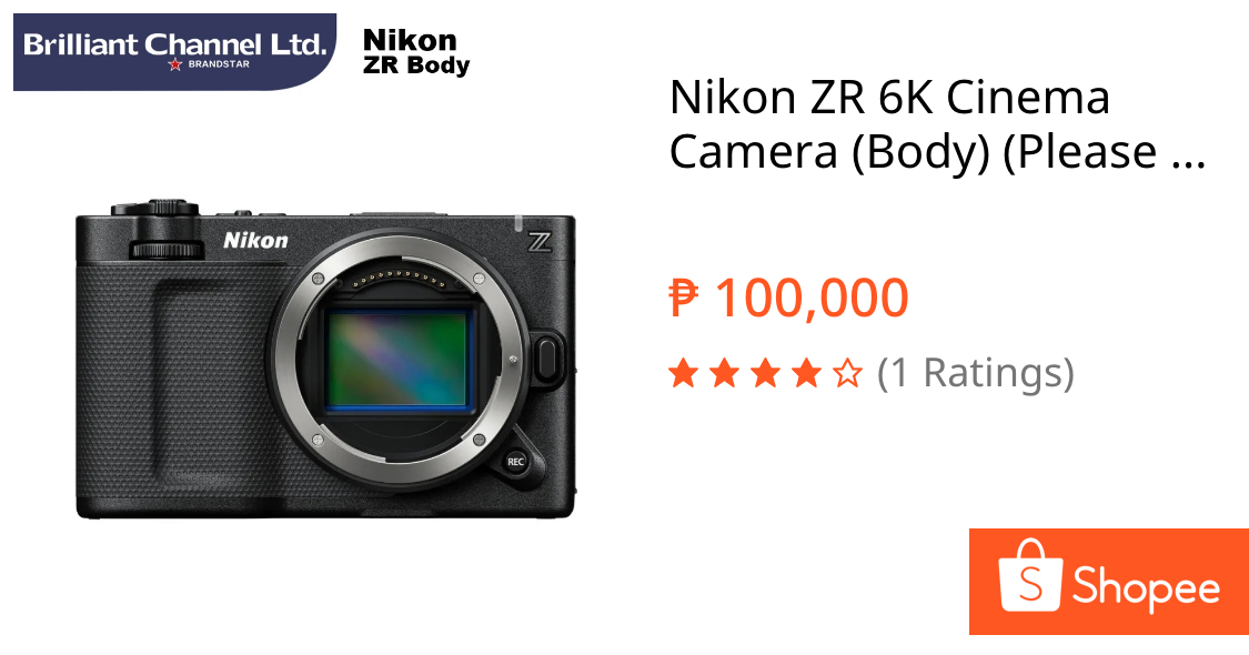 Nikon ZR 6K Cinema Camera (Body) (Please read the description and contact our customer service before you place the order ) | Shopee Philippines