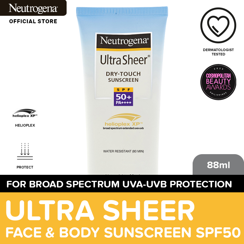 Neutrogena Ultra Sheer Dry-Touch Sunscreen SPF50 88ml | Shopee Philippines