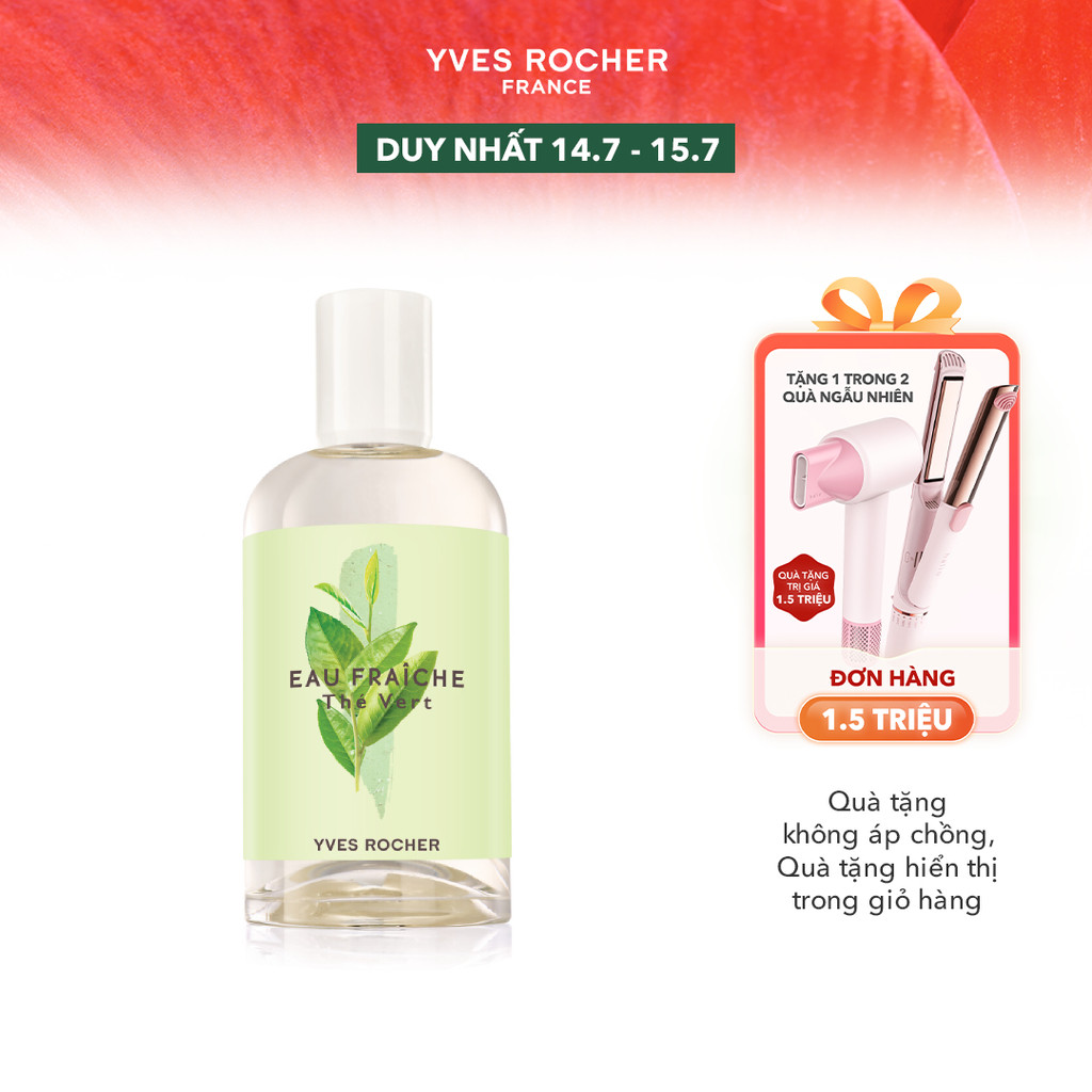 Nước hoa hương trà xanh Yves Rocher Eau fraiche the vert 100ml | Shopee Việt Nam