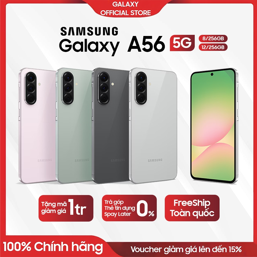 Phiên bản 256GB - Điện thoại Samsung Galaxy A56 5G 8/256GB 12/256GB - hàng mới chính hãng | Shopee Việt Nam