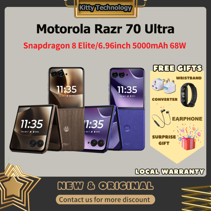 Motorola Razr 70 Ultra Foldable phone | Snapdragon 8 Elite | 6.96inch 5000mAh 68W Foldable phone | Motorola Razr Phone| 联想moto razr 70 Ultra | Lazada Malaysia