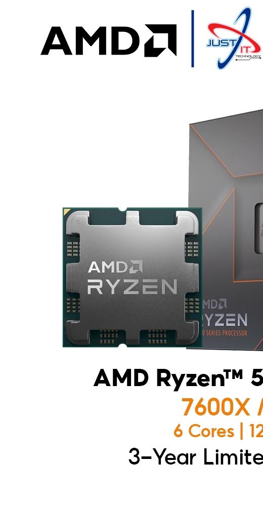 AMD RYZEN 5 ( 7600X / 7600 ) 32MB CACHE AM5 PROCESSOR | Shopee Malaysia