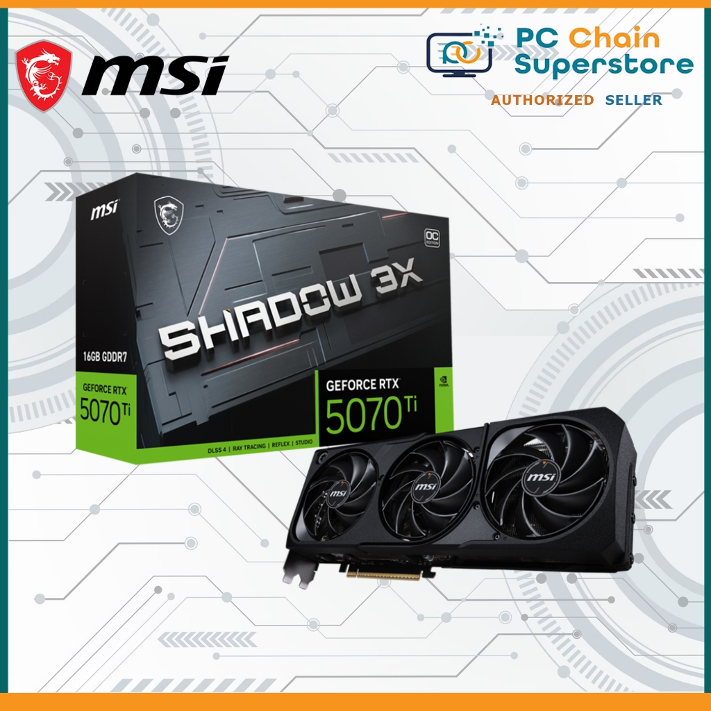MSI GeForce RTX 5070 Ti 16G SHADOW 3X OC Graphics Card - 16GB GDDR7 | Shopee Philippines