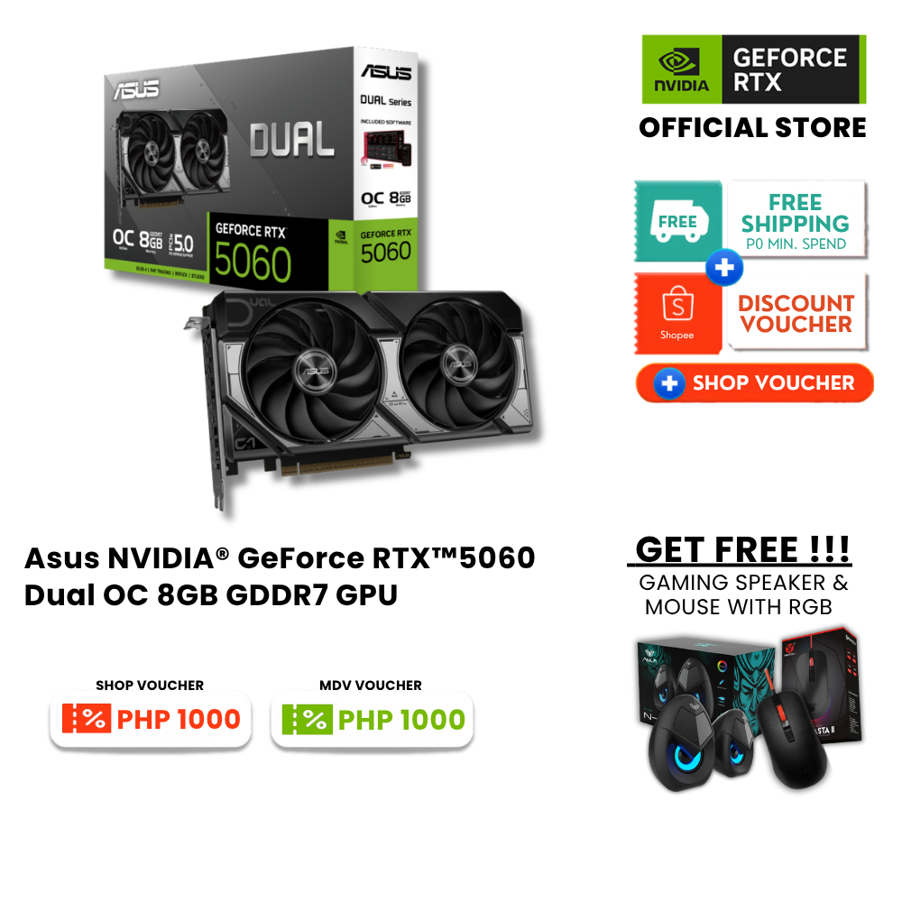 Asus NVIDIA® GeForce RTX™5060 Dual OC 8GB GDDR7 GPU | Shopee Philippines