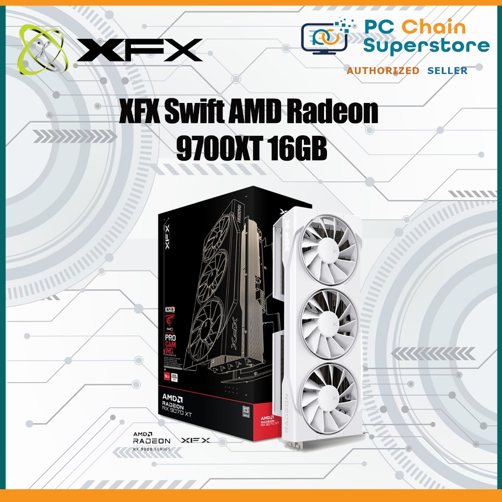 XFX Swift AMD Radeon RX 9070 XT White Triple Fan Gaming Edition Graphics Card - PCIE5.0 16GB GDDR6 | Shopee Philippines