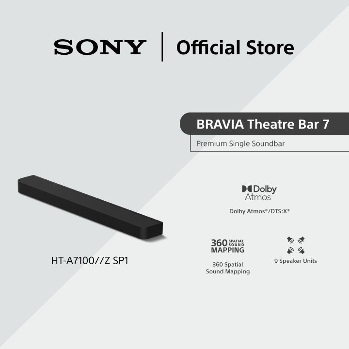 [OFFICIAL EXCLUSIVE] Sony BRAVIA Theatre Bar 7 | Single Soundbar | 360 Spatial Sound Mapping | Dolby Atmos | HT-A7100