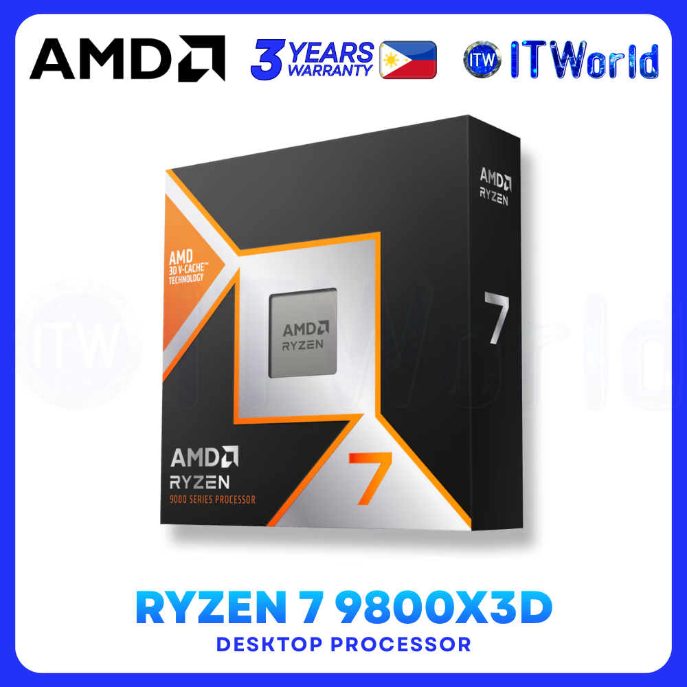 AMD Ryzen 7 9800X3D CPU Series DDR5 AM5 8 Cores / 16 Threads Zen 5 Desktop Processor itw | Shopee Philippines