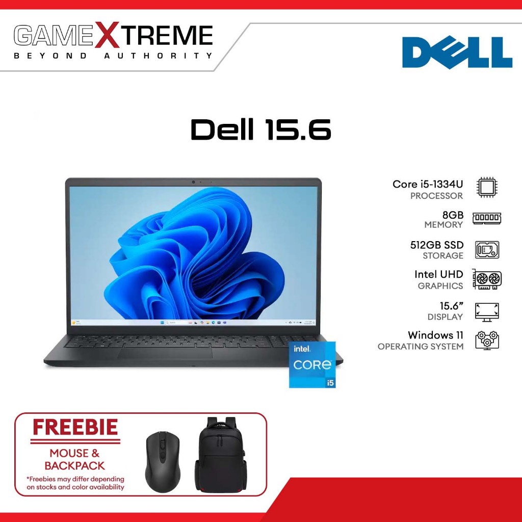 Dell 15.6" 2K Touchscreen Core i5 1334U 8GB RAM / 512GB SSD UHD Graphics Win 11 Carbon Black | Shopee Philippines