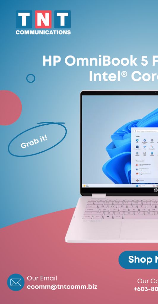 HP OmniBook 5 Flip 14-fp Series | Intel® Core™ 5 120U, 16GB RAM, 512GB SSD, Intel Graphics, Windows 11 | Shopee Malaysia