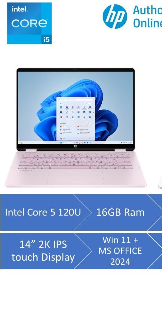 HP OmniBook 5 Flip14-fp0094TU Pink, fp0095tu Silver (Intel Core 5/16GB RAM/512GB SSD/14" Touch IPS/Win11/OPI) | Shopee Malaysia