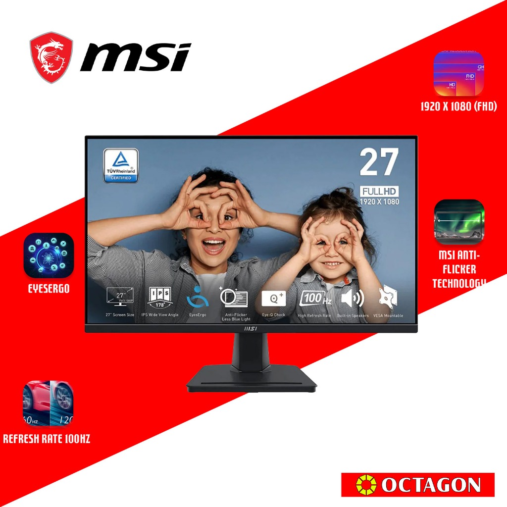 MSI PRO MP275 27" 100HZ FHD IPS MONITOR | Shopee Philippines