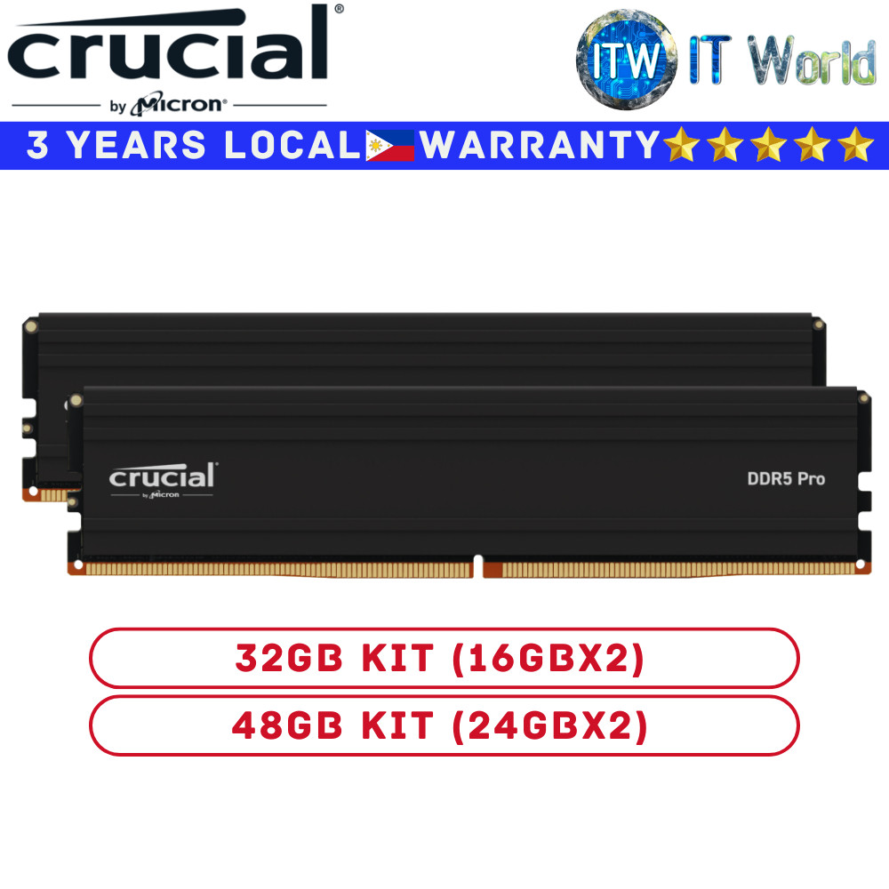 [Crucial DDR5 RAM 32GB/48GB 6000MHz PC Desktop Memory Unbuffered|OI?UDIMM!SzGaming<c~RAM] | Shopee Philippines
