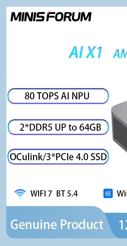 MINISFORUM AI X1 AI 9 HX 370/470/ Ryzen 7 255 Mini PC OCulink AMD Radeon 890M DDR5 M.2 2280 NVME SSD Gaming Computer | Shopee Malaysia