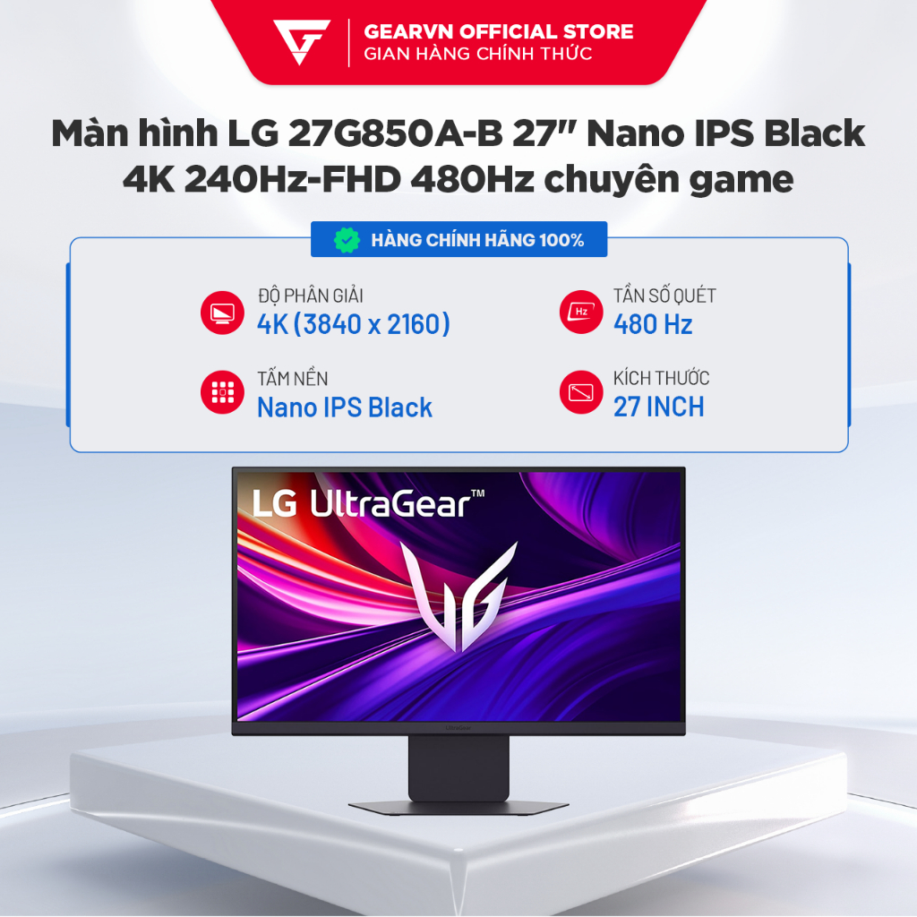 Màn hình Gaming Dual Mode LG 27G850A-B 27 inch Nano IPS Black 4K 240Hz-FHD 480Hz BH 24 tháng | Shopee Việt Nam