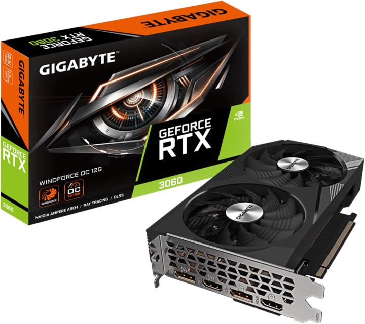 GIGABYTE GeForce RTX 3060 WINDFORCE OC 12G (rev. 2.0) Graphics Card 2X WINDFORCE Fans 12GB 192-bit GDDR6 GV-N3060WF2OC-12GD Rev2.0 Video Card