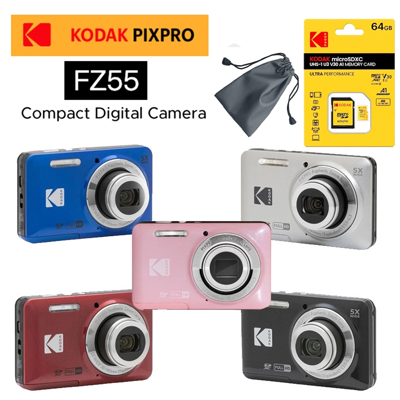 Kodak PIXPRO FZ55 Friendly Zoom Compact Digital Camera Point & Shoot 16MP Wide Angle Full HD 1080P | Shopee Philippines