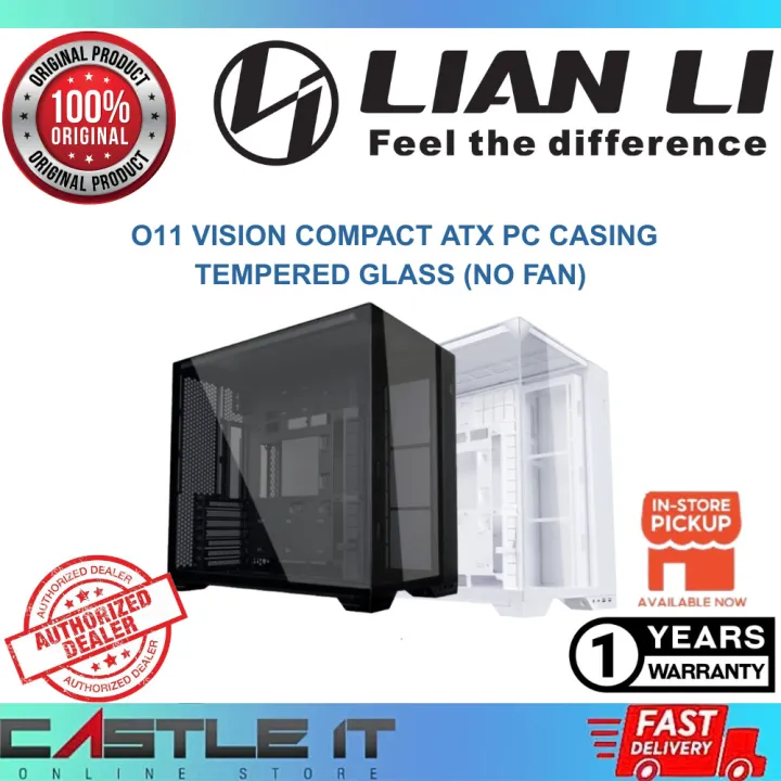 Lian Li O11 Vision Compact ATX PC Casing Black White Tempered Glass | Lazada Malaysia