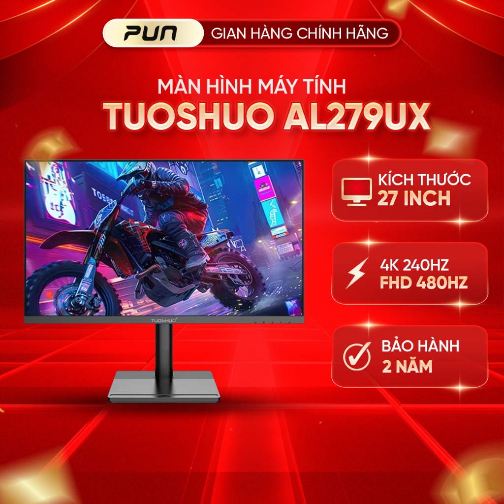 [HUỶ DIỆT] Màn hình Tuoshuo AL279UX 27 inch | 4K 240Hz & FHD 480Hz Dual Mode | Nano IPS Black | Phản hồi 1ms | Shopee Việt Nam