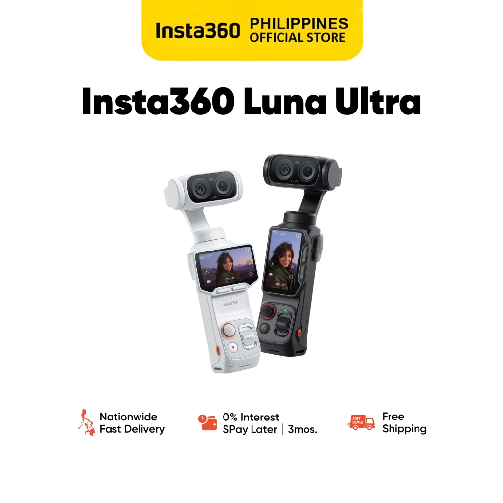 Insta360 Luna Ultra Series | 8K Leica Dual Lens | 1-Inch Sensor | 12X Zoom | Multiple Bundles | Shopee Philippines