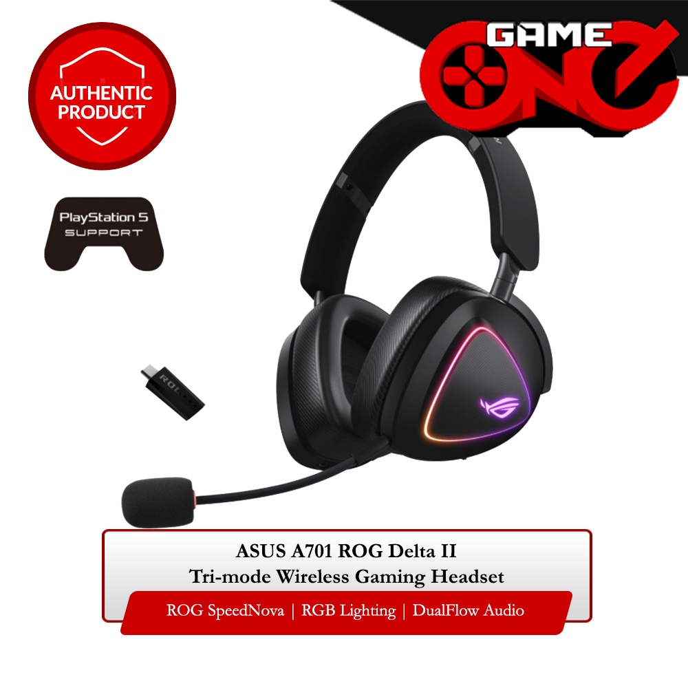 ASUS A701 ROG Delta II Tri-mode Wireless Gaming Headset with ROG SpeedNova | Shopee Philippines