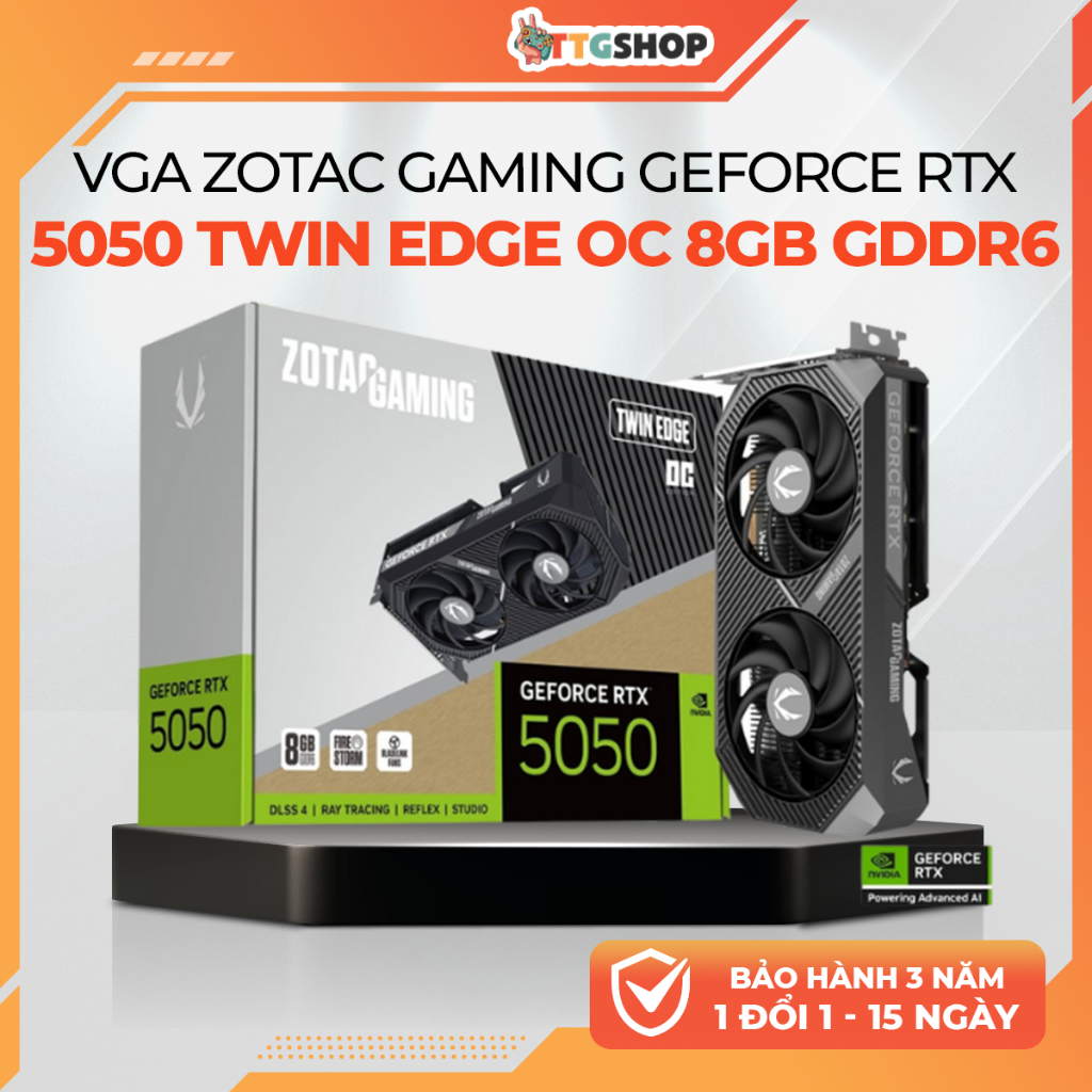 VGA ZOTAC GAMING GeForce RTX 5050 Twin Edge OC 8GB GDDR6 card màn hình gaming | Shopee Việt Nam