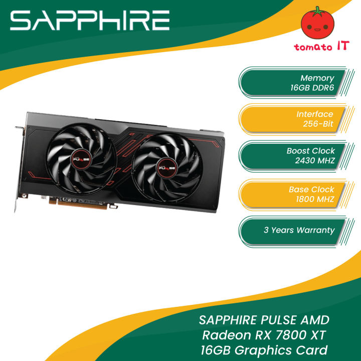 SAPPHIRE PULSE AMD Radeon RX 7800 XT 16GB Graphics Card | Lazada Malaysia