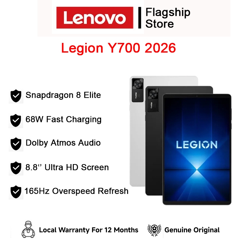 Lenovo Legion Y700 2026 Gen 4 3K Ultra HD 408PPI Snapdragon 8 Elite Gaming Tablet Android Dual X-axis Motor 8.8" Display 165Hz 7600mAh 68W Fast Charging | Shopee Philippines