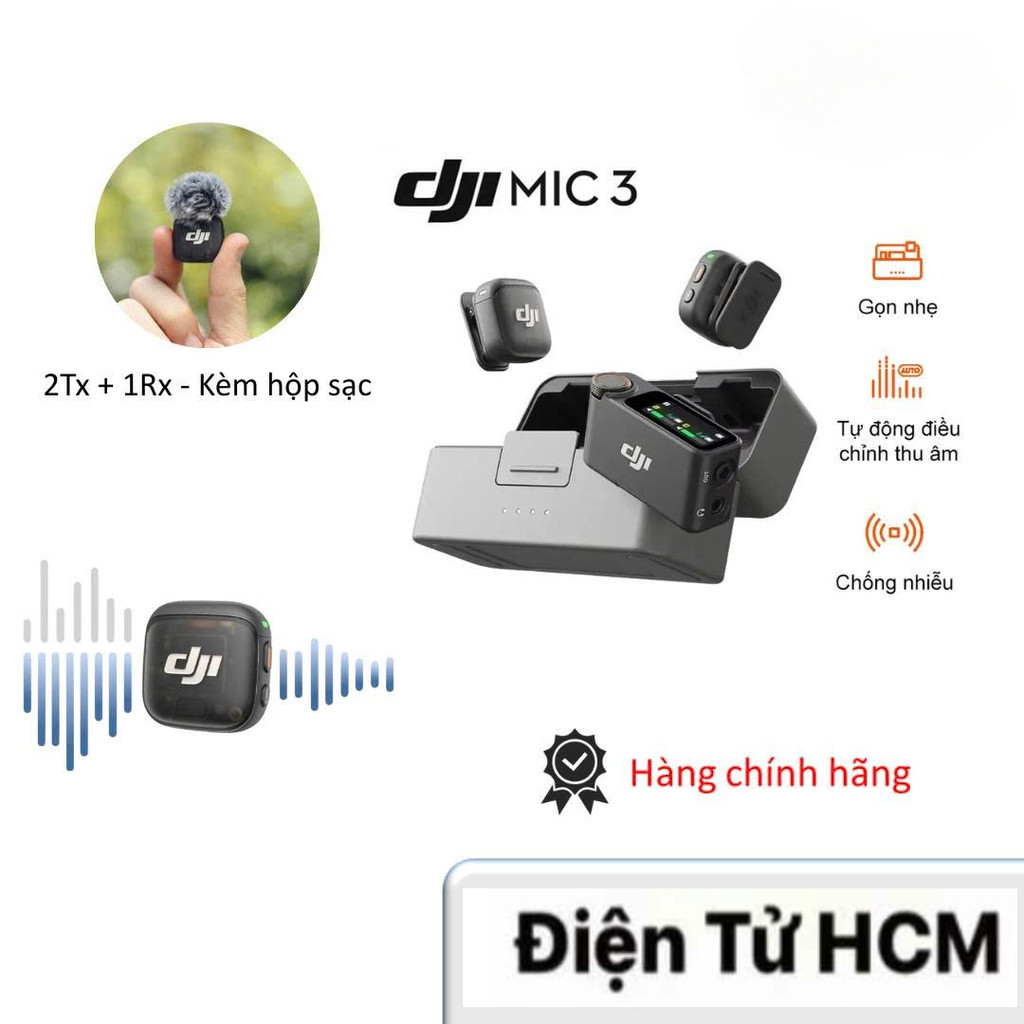 Micro thu âm DJI Mic 3 - Hàng Chính Hãng | Shopee Việt Nam