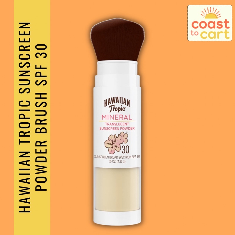 Hawaiian Tropic Mineral Translucent Sunscreen Powder Brush SPF 30, 4.25 g | Shopee Philippines