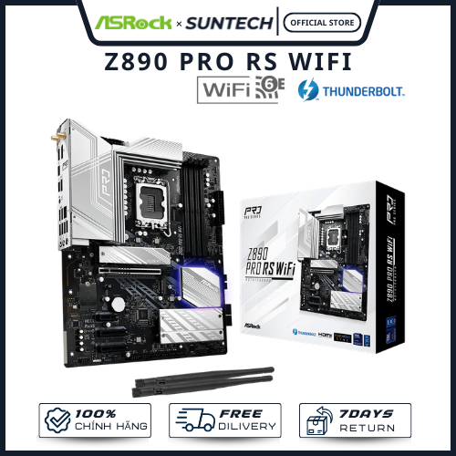 Mainboard ASRock Z890 Pro RS WiFi - Socket LGA 1851, DDR5, PCIe 5.0, Wi-Fi 7 – Hiệu Năng Vượt Trội | Shopee Việt Nam